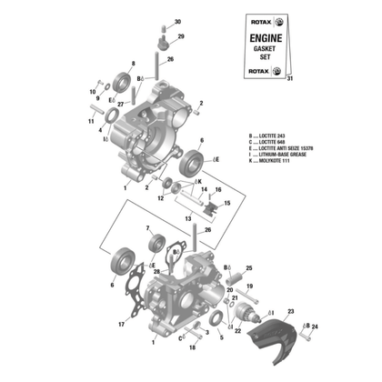 Rotax-Kart-Crankcase-Components