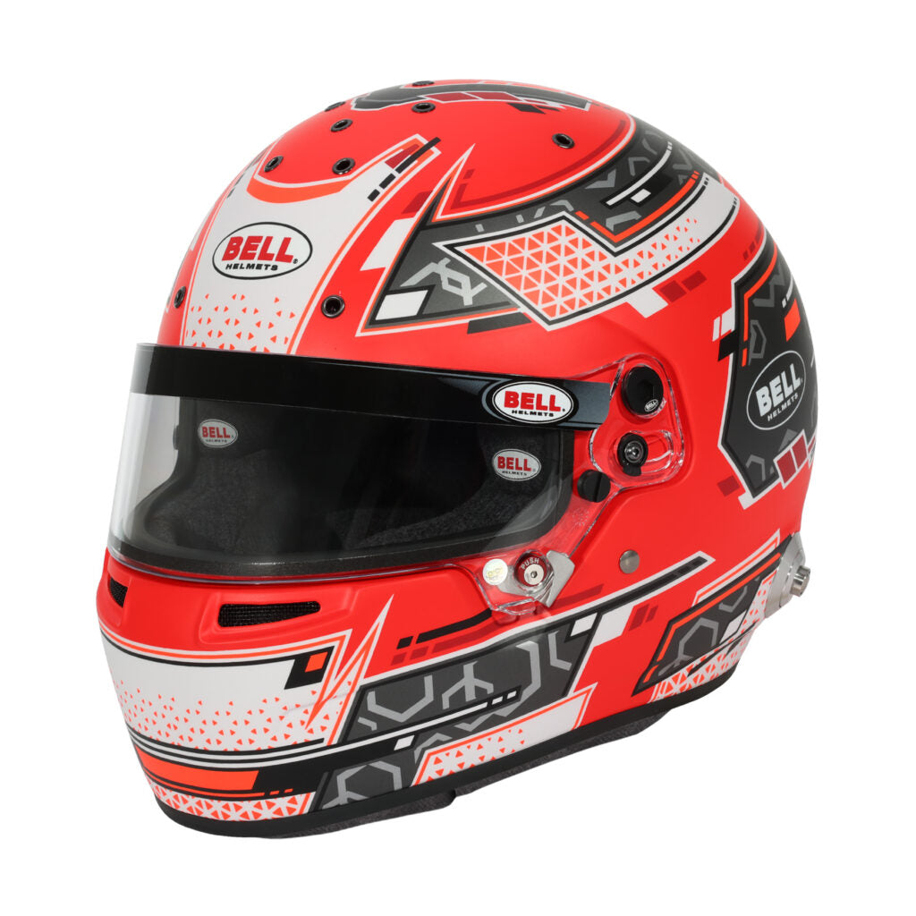 Bell RS7 PRO Stamina Anthracite/Red Racing Helmet - Snell SA2025 | FIA | Free GIFT, FIA8859-2024 | Snell SA2025