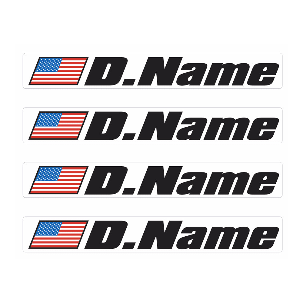 American Flag Custom Bike Name Stickers Custom Name Stickers