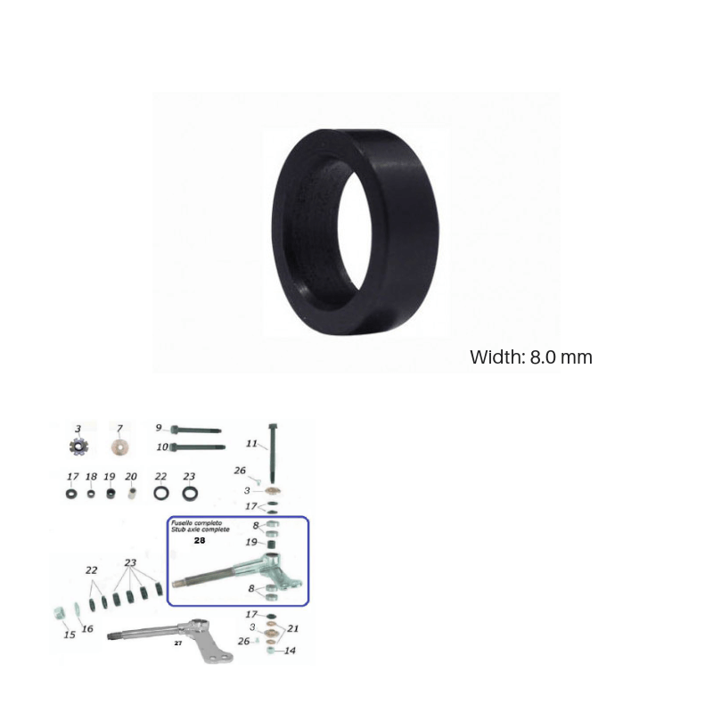 CKR Spindles & Components (8mm Kingpin, Non-Sniper)