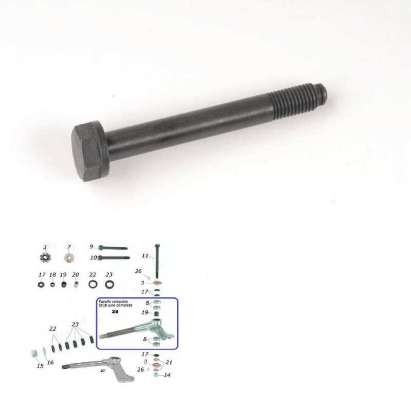 8mm Spindle Kingpin Short CRG CKR Racing Kart