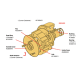Noram Premier Stinger Kart Clutch Inboard Exploded View PointKarting.com