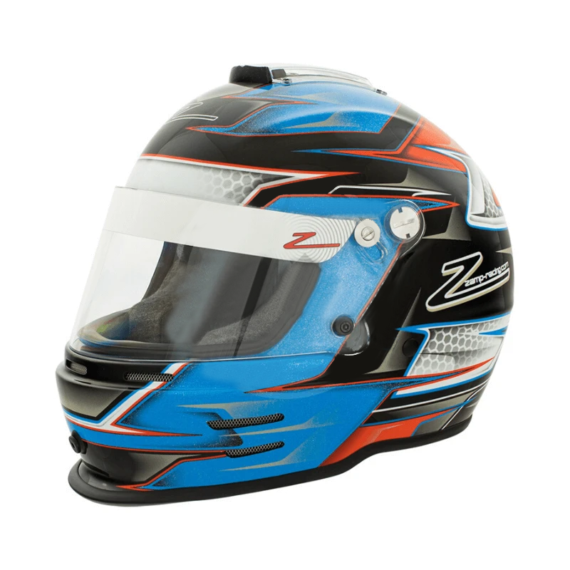Zamp Youth Kart Helmet Orange Blue
