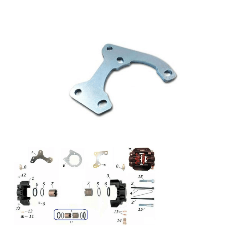 CKR VEN05 Rear Brake Caliper Components