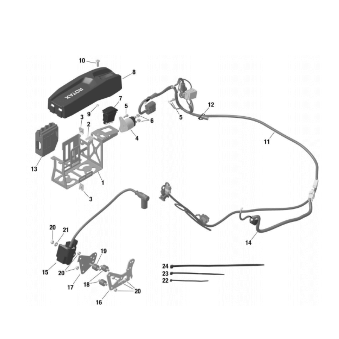 651057 15-24 | RETAINING PLATE IGNITION COIL ASSY. ROTAX