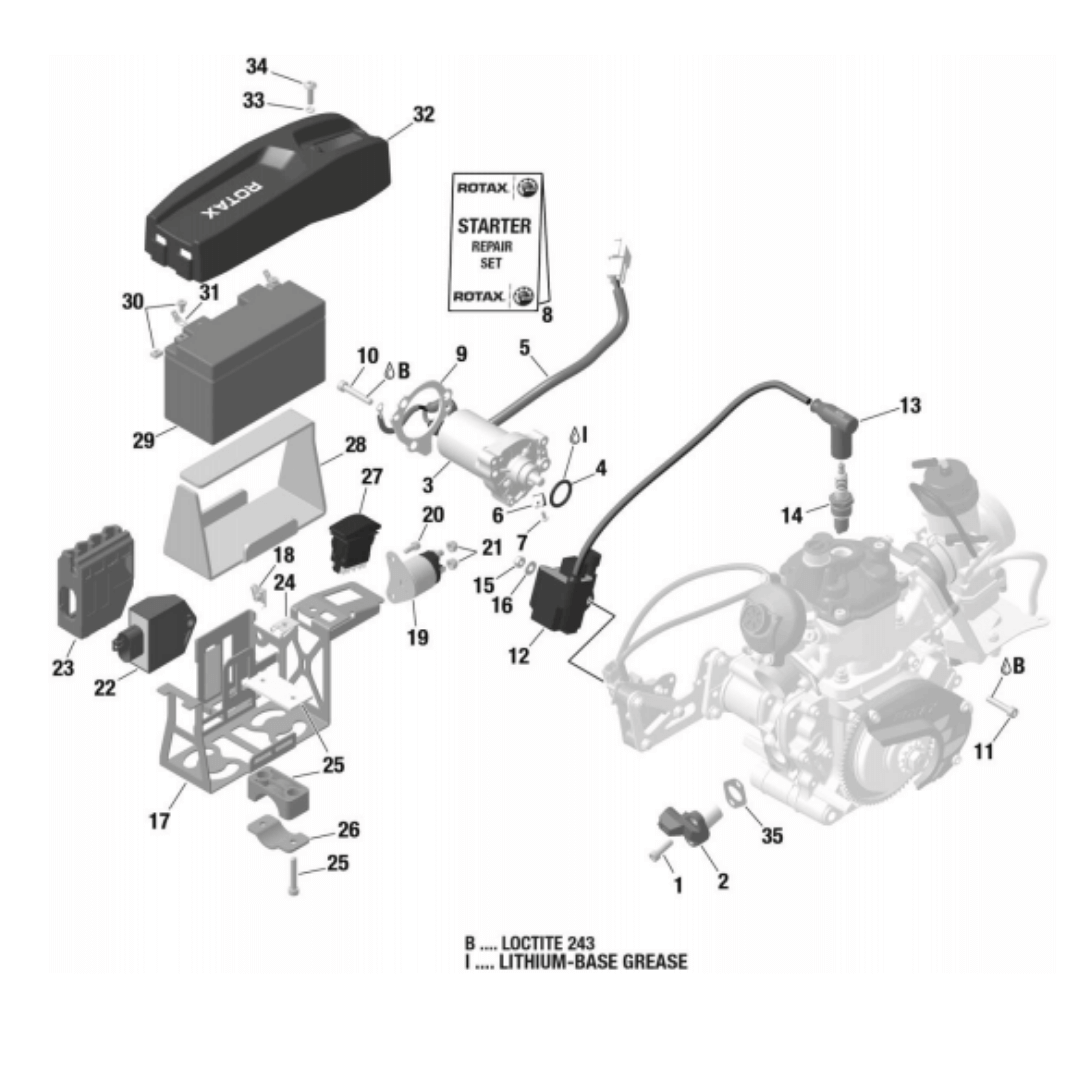 ROTAXMAX seniorLightsエンジンコンプリート Rotax Max Senior Engine (Without Accessories)