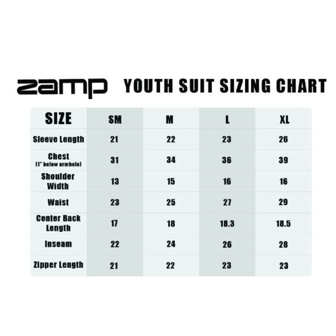 Youth Apparel Size Chart