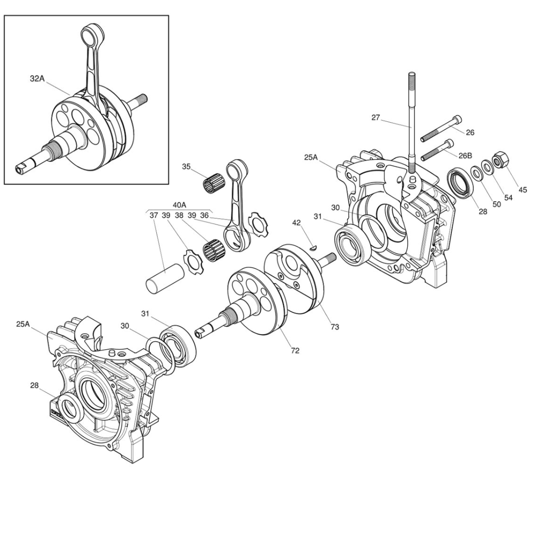 IAME-KA 100-Crankcase-Parts