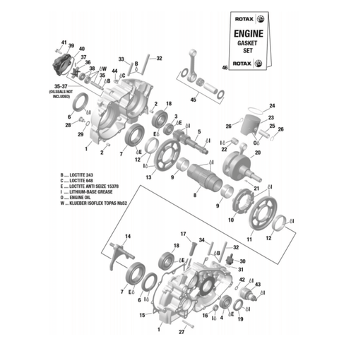 Rotax-Max-DD2-Crankcase-Components