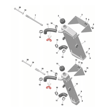 Rotax-Max-Kart-Radiator-Components