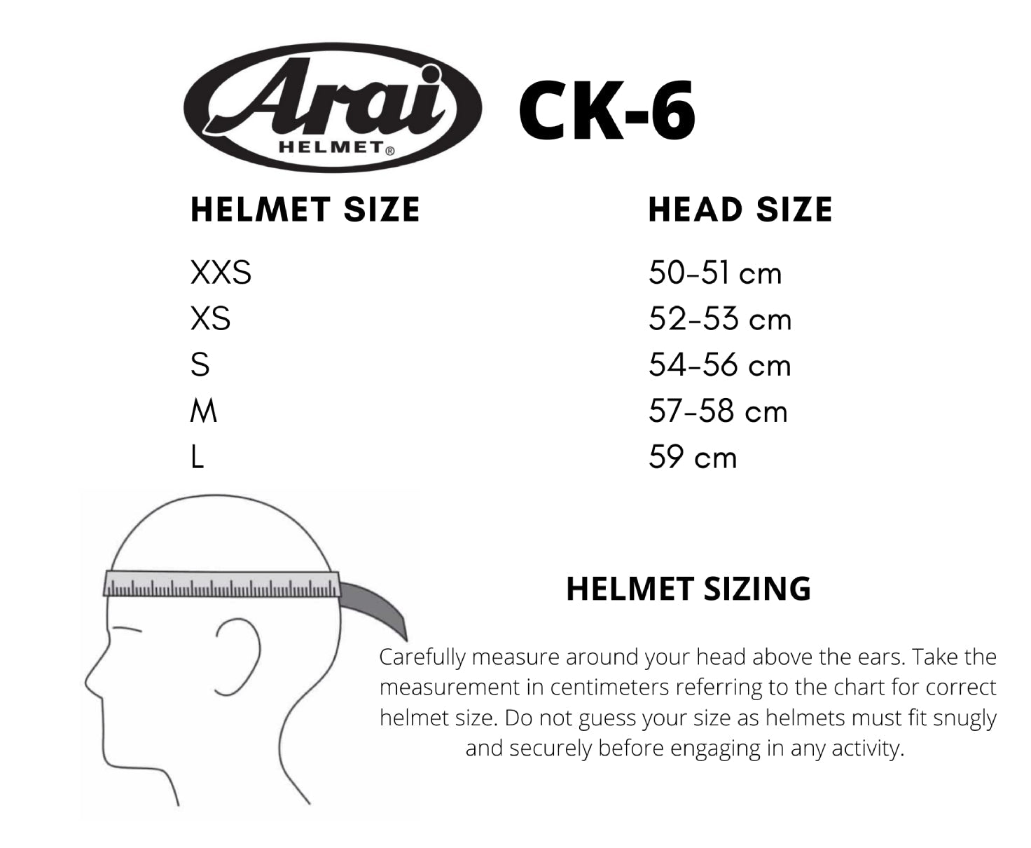 Arai CK6 Youth Karting Helmet