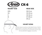 Point-Karting-Arai-CK6-Helmet-Chart