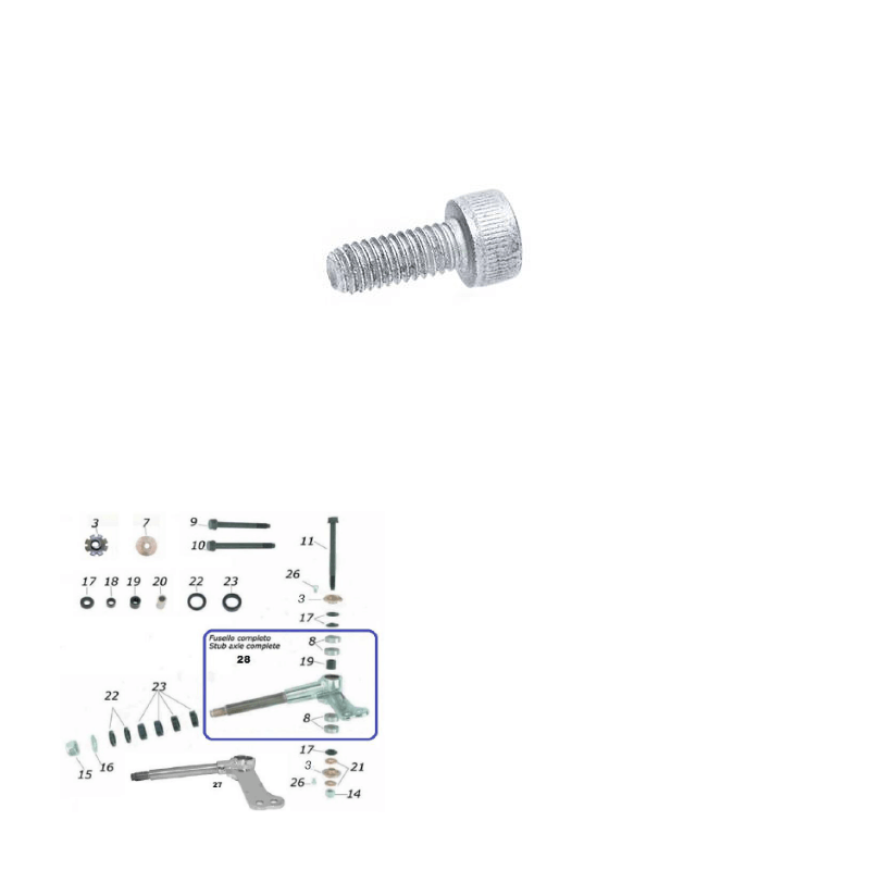 M4 x 6mm Eccentric Grub Screw CKR CRG Racing Kart
