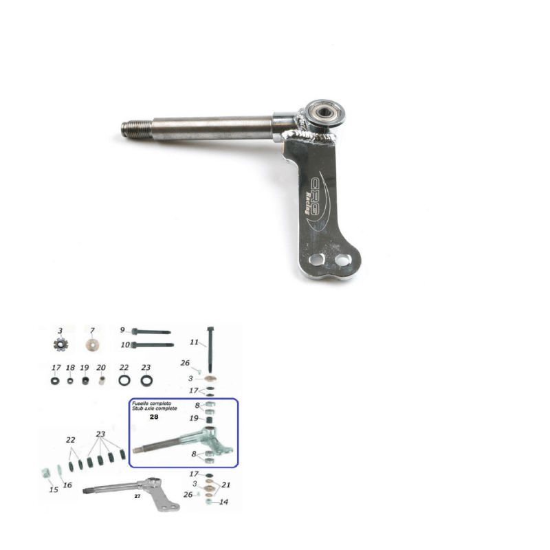 17mm VEN 05 Spindle Left CKR CRG Racing Kart