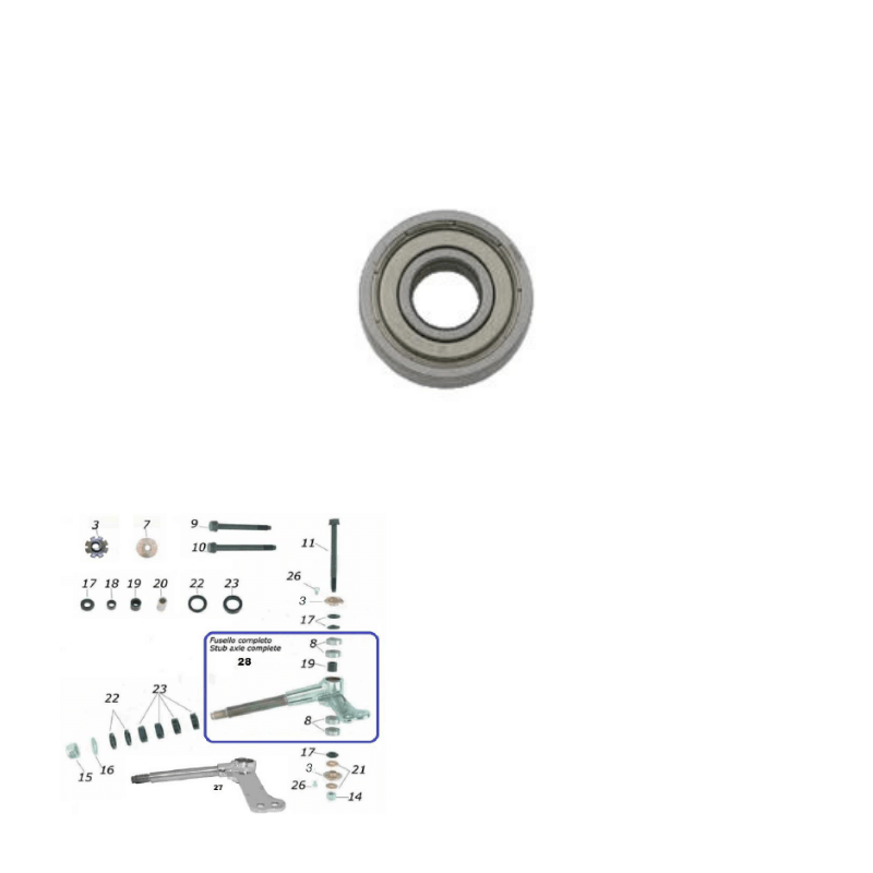 CKR Spindles & Components (8mm Kingpin, Non-Sniper)