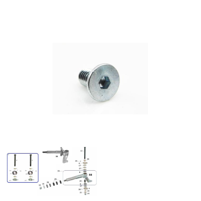 Sniper SA-1 Spindle Base Plate Screw CRG CKR Racing Kart