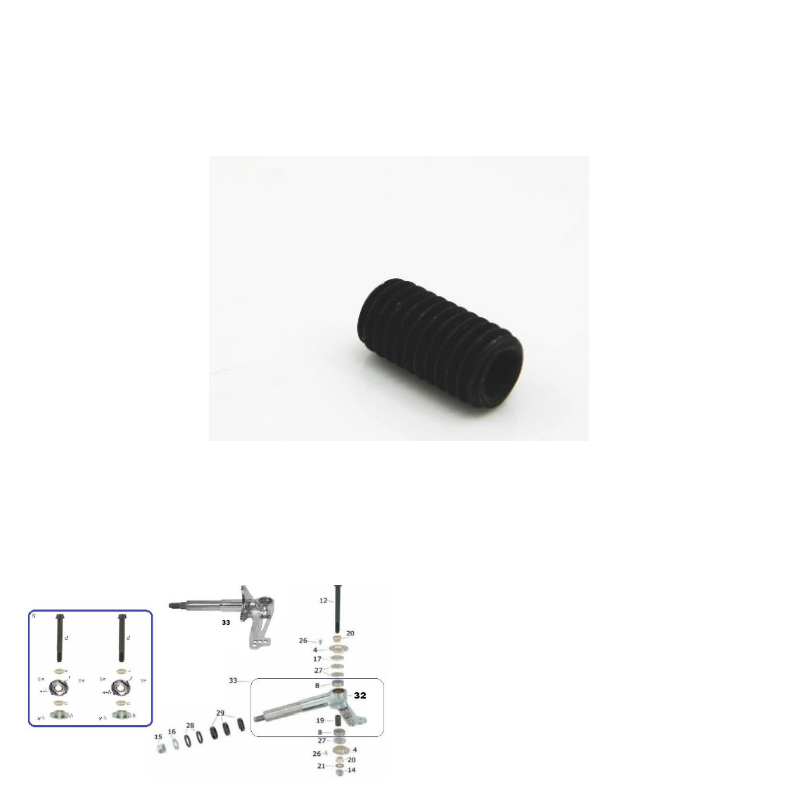 CKR Spindles & Components (10mm Kingpin)