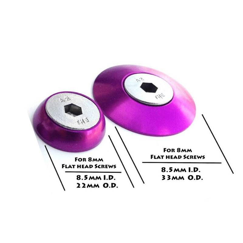Anodized Aluminum Seat Washers (M8)