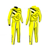 Axcel Logo Kart Suit - Yellow Base