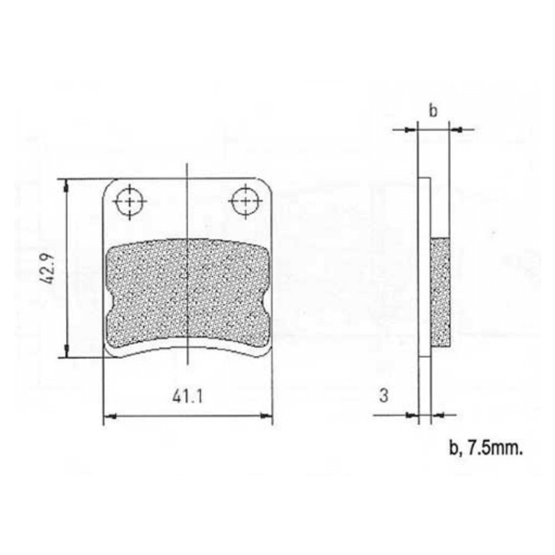 Benik Go Kart Rear Brake Pads Diagram