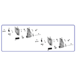 CKR Racing Go Kart Rear Bumper Components Exploded Diagram