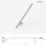 KP100B-Detail-Schematic-Kart-Steering-Shaft-M8-510mm