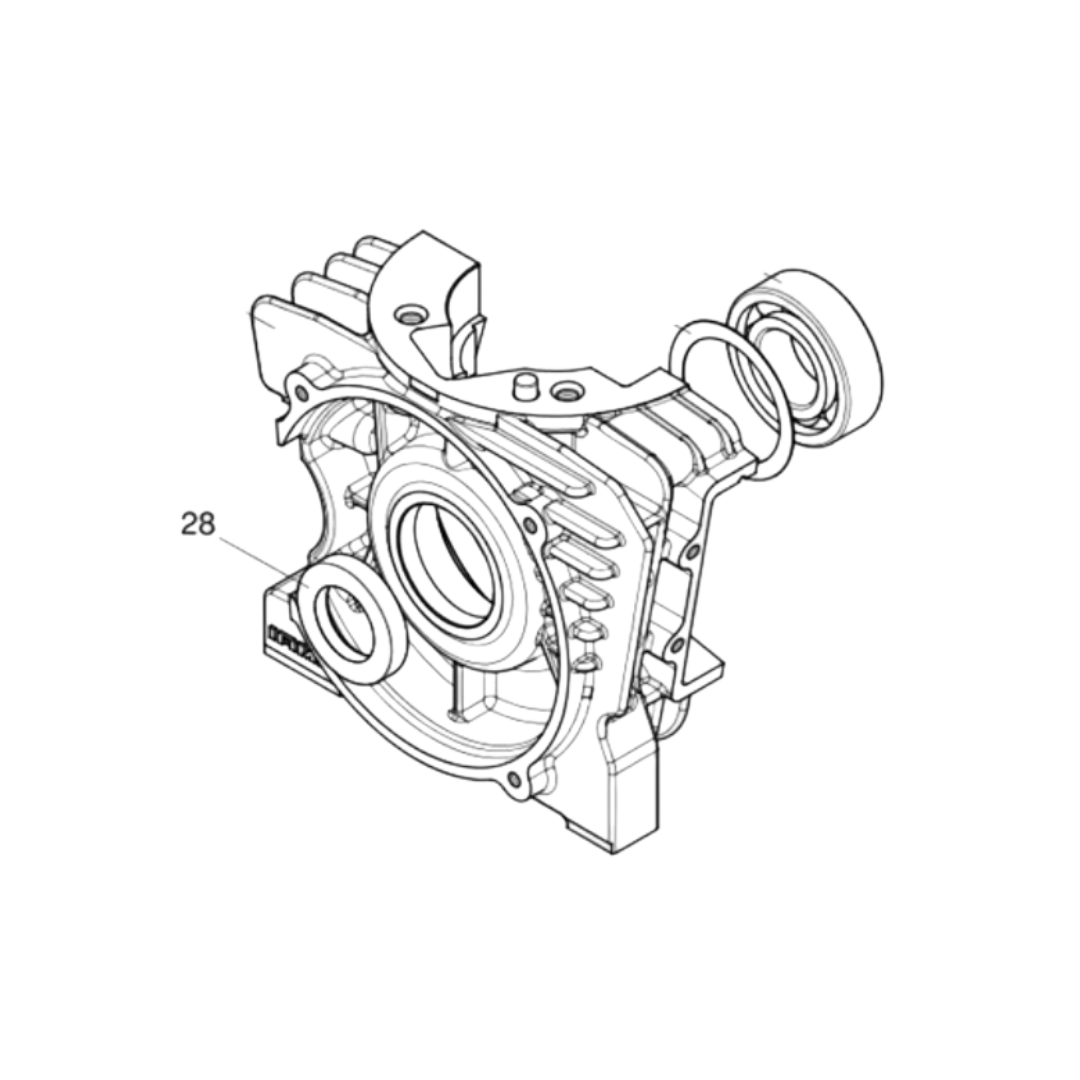 X30125425A-Crankcase-And-Crankshaft-oil-seal-magn-drive-side