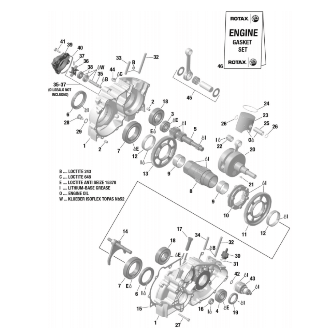 684235 1-2 | CRANK CASE ASSY. ROTAX
