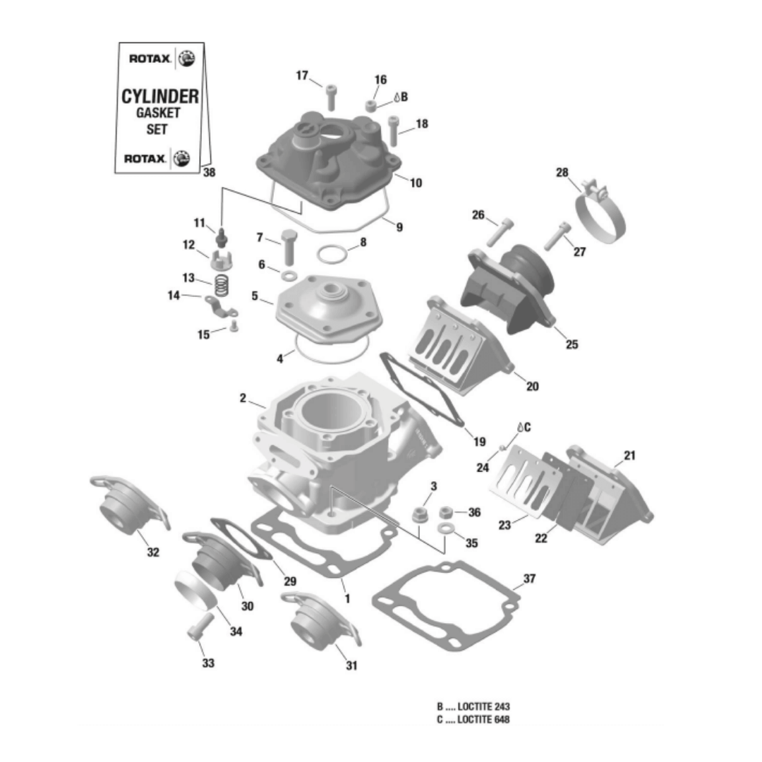 940487 7 | HEX. SCREW M8X30 ISO 4017-10.9 ROTAX