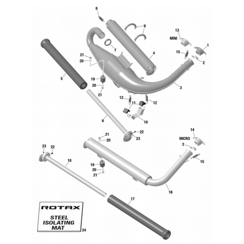 297983 24 | ISOLATING MAT STEEL WITH TIE WRAP ROTAX