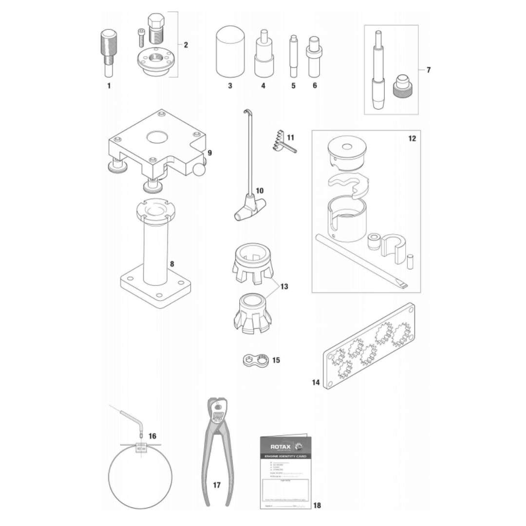 276051 12 | CRANKSHAFT REPAIR JIG ROTAX