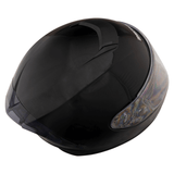 Zamp-FR-4-Motorcycle-Helmet-Gloss-Black-Rear