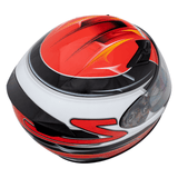Zamp-FS-9-Graphic-Motorcycle-Helmet-Red-Black-Graphic-Rear