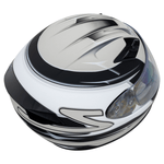 Zamp-FS-9-Motorcycle-Helmet-Silver-Black-Matte-Rear