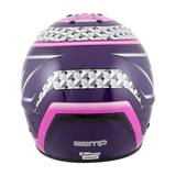 Zamp-RZ-62-Karting-Helmet-Pink-Purple-Graphic-Rear