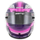 Zamp-RZ-62-Karting-Helmet-Pink-Purple-Graphic-Scoop