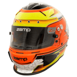 Zamp-RZ-70E-Motorcycle-Helmet-Yellow-Orange-Graphic